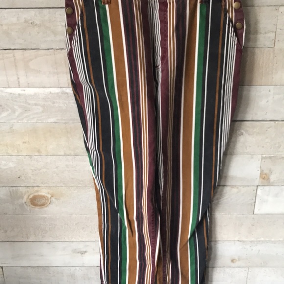 BDG Urban Outfitters Retro Striped Burron Up Overalls - Picture 8 of 13